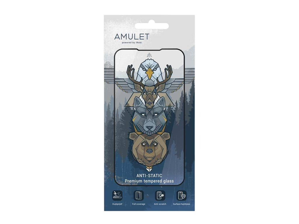 Стекло защитное Amulet 2.5D HD Antistatic для Xiaomi Redmi Note 12 Pro/12 Pro+, Poco X5 Pro, черный