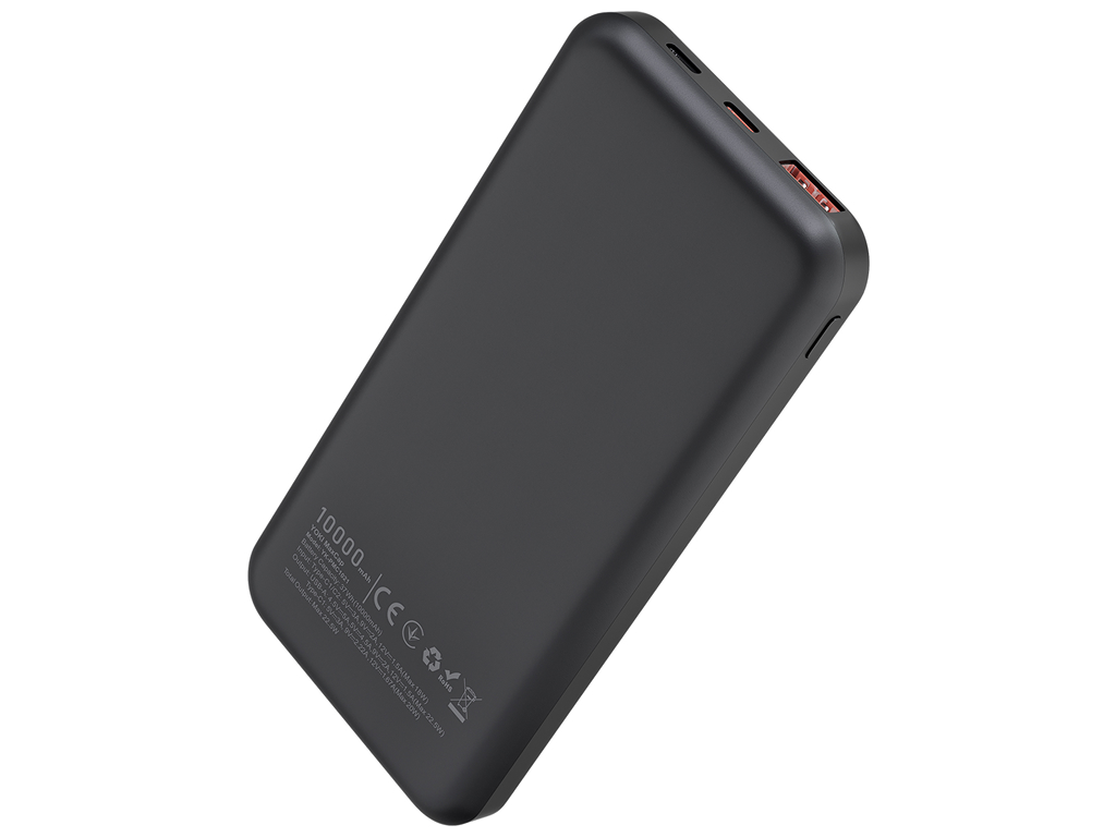 Повербанк Yoki MaxCap, 10000мАч, Type-C, USB-A, PD, QC, 22,5Вт