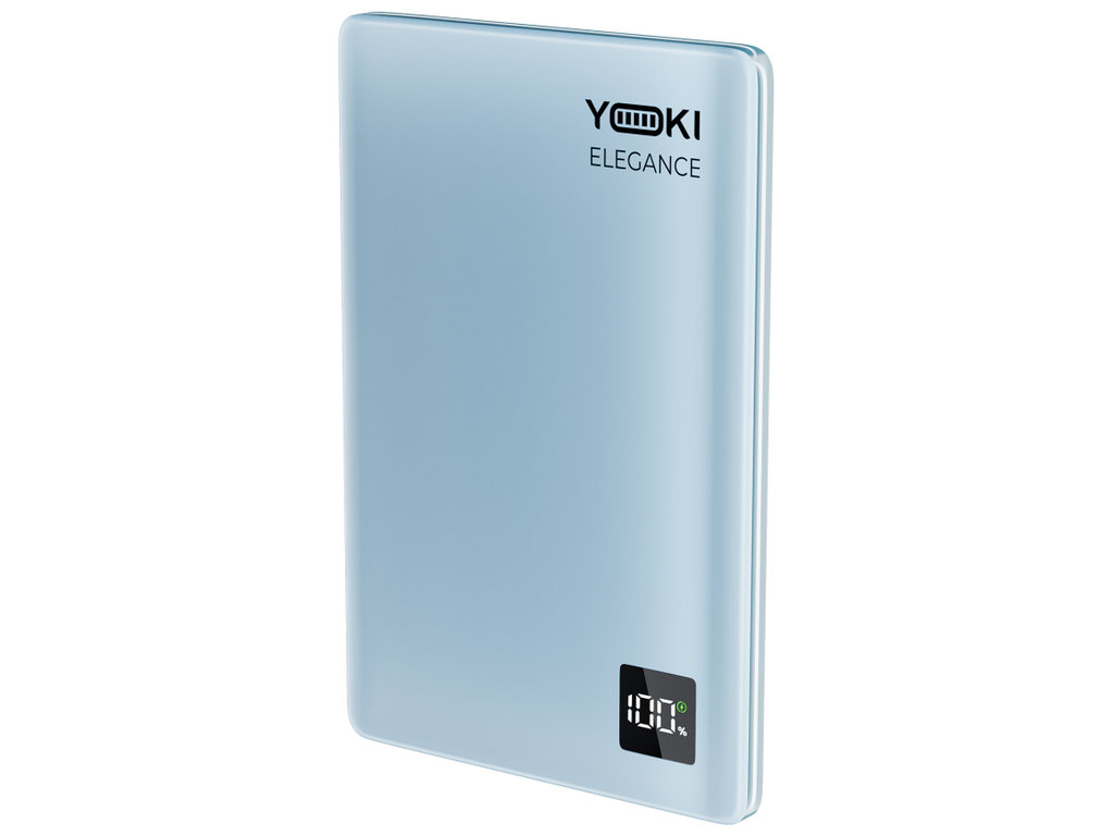 Повербанк YOKI Elegance, 5000 мАч, 15 Вт, магнитная беспроводная зарядка, Type-C, Blue