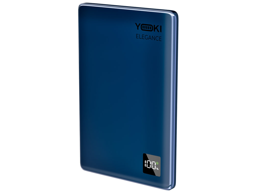 Повербанк YOKI Elegance, 5000 мАч, 15 Вт, магнитная беспроводная зарядка, Type-C, Deep Blue