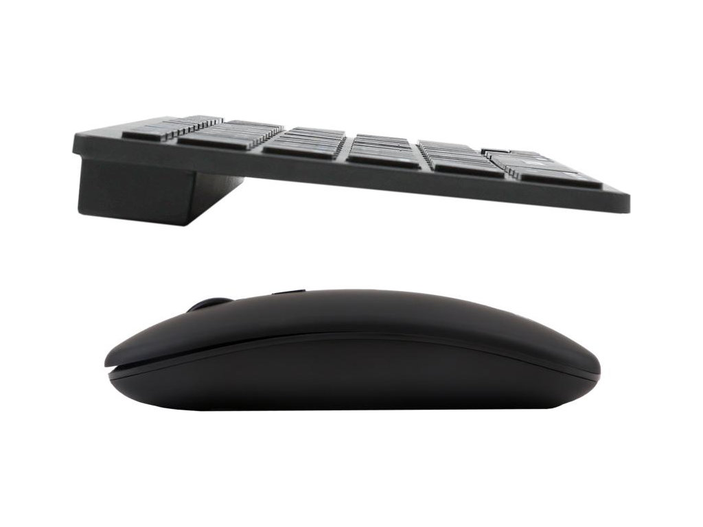 Клавиатура и мышь Jeqang JB-326, dual-mode(2.4G+Bluetooth), ножничные, раскладка Eng/Ukr, цвет серый