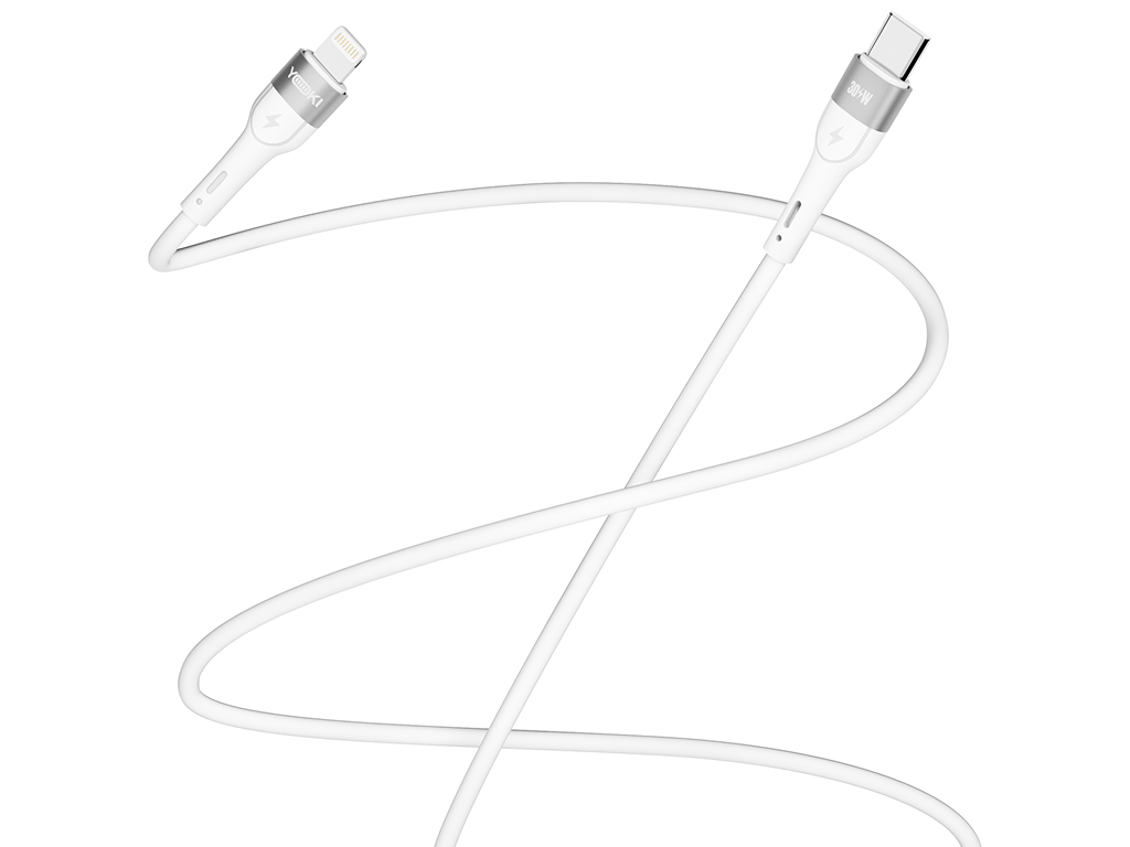 Кабель Yoki Extra, USB-A — Lightning, 2,4A, 1,2м, Белый