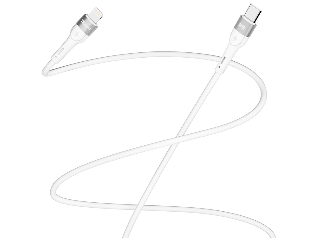 Кабель Yoki Extra, Type-C - Lightning, 30W, 1,2м, Белый