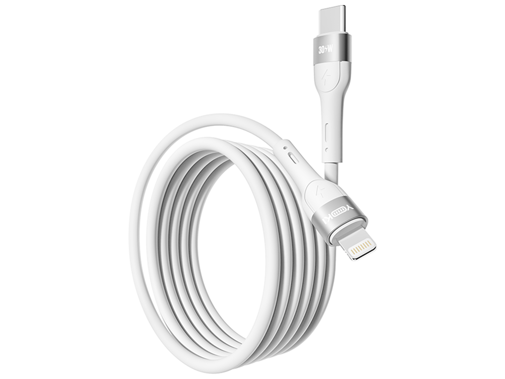 Кабель Yoki Extra, Type-C - Lightning, 30W, 1,2м, Белый