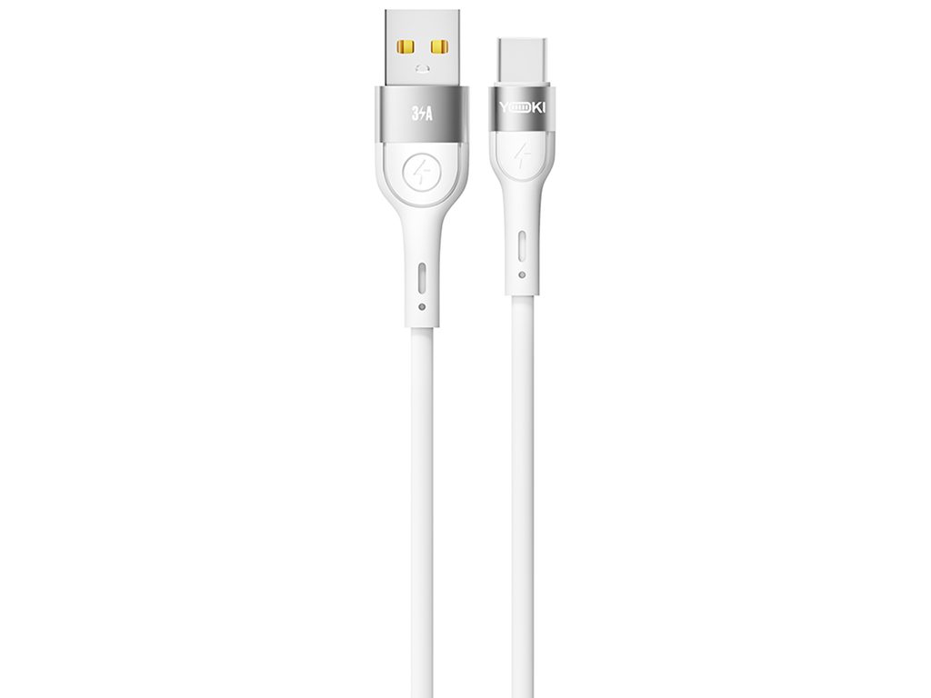 Кабель Yoki Extra, USB-A — Type-C, 3A, 25см, Белый