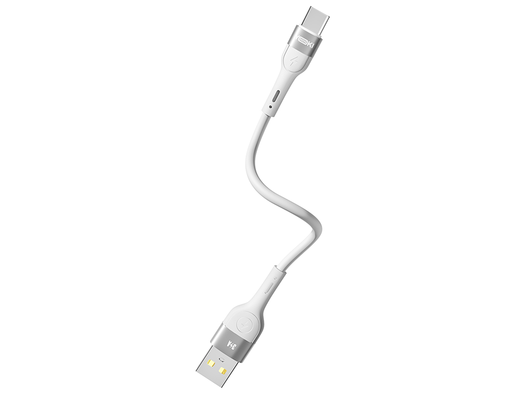Кабель Yoki Extra, USB-A — Type-C, 3A, 25см, Белый
