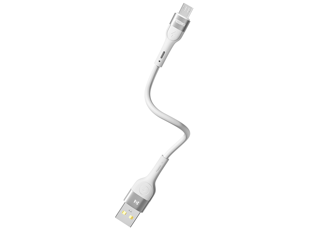 Кабель Yoki Extra, USB-A — Micro USB, 3A, 25см, Белый