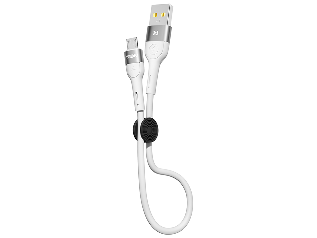 Кабель Yoki Extra, USB-A — Micro USB, 3A, 25см, Белый