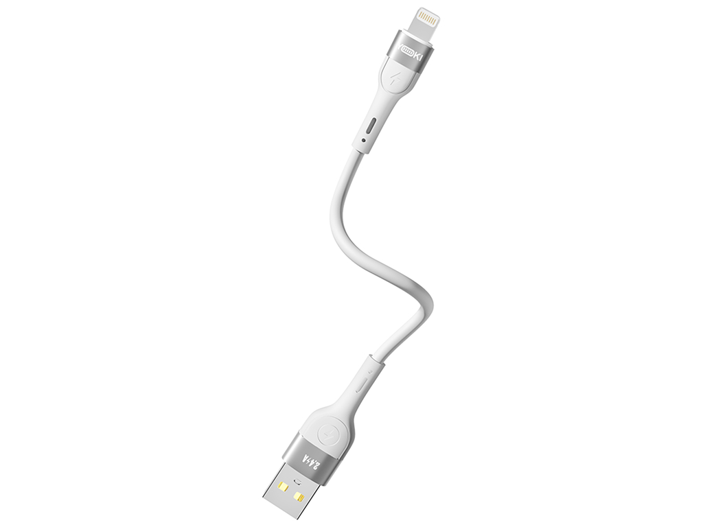 Кабель Yoki Extra, USB-A — Lightning, 2,4A, 25см, Белый