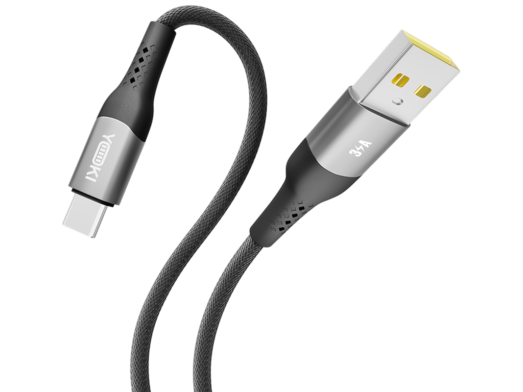 Кабель зарядный Yoki Solid, Usb-A - Type-C, передача данных, 60Вт, 1,2м