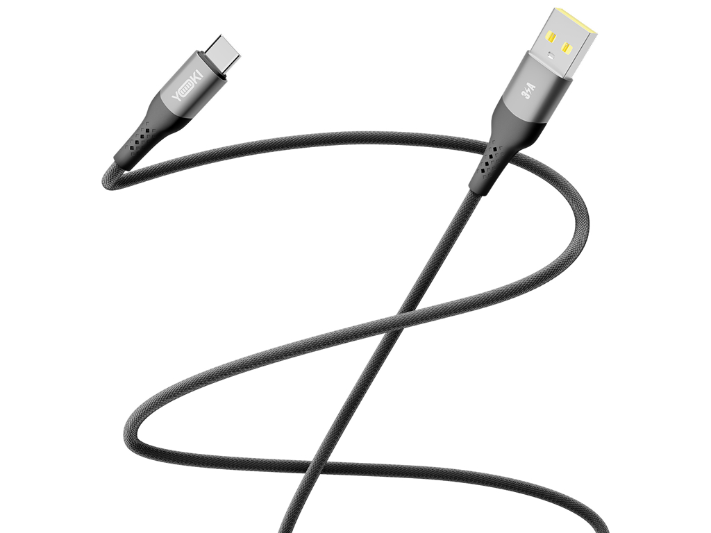 Кабель зарядный Yoki Solid, Usb-A - Type-C, передача данных, 60Вт, 1,2м