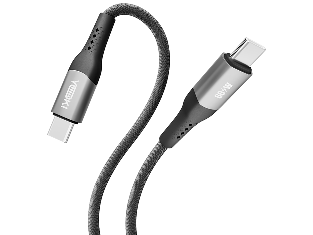 Кабель Yoki Solid, Type-C - Type-C, 60W, 2м, Чорний