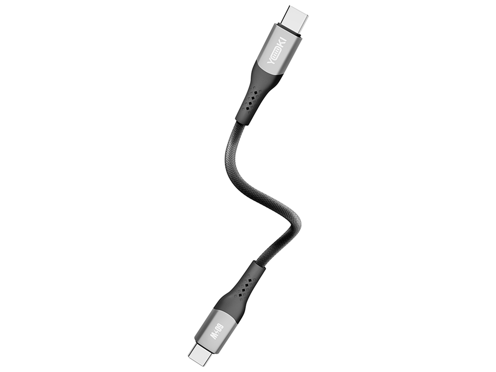 Кабель Yoki Solid, Type-C - Type-C, 60Вт, 25см, Чорний