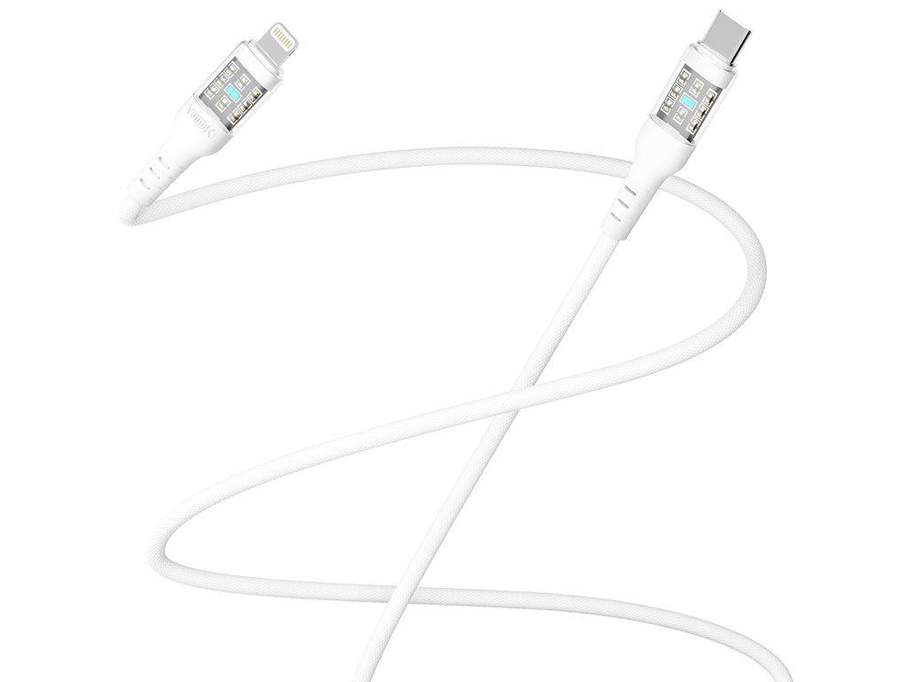 Кабель Yoki Cyber, Type-C - Lightning, 30W, 1,2м, Білий