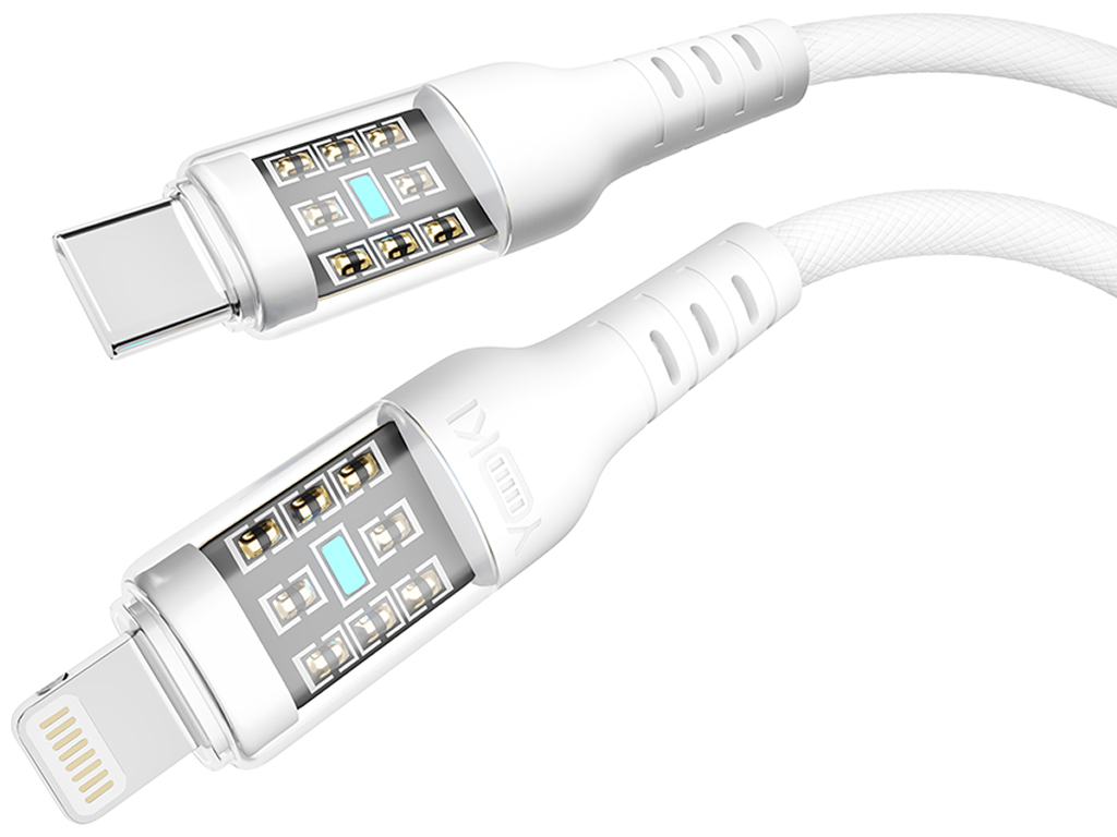 Кабель Yoki Cyber, Type-C - Lightning, 30W, 1,2м, Білий