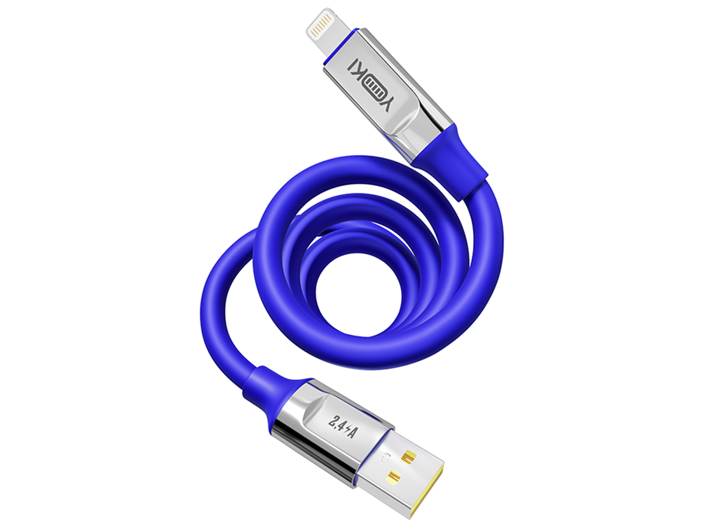 Кабель Yoki Ultra, USB-A — Lightning, 12W, 1,2м, Синий
