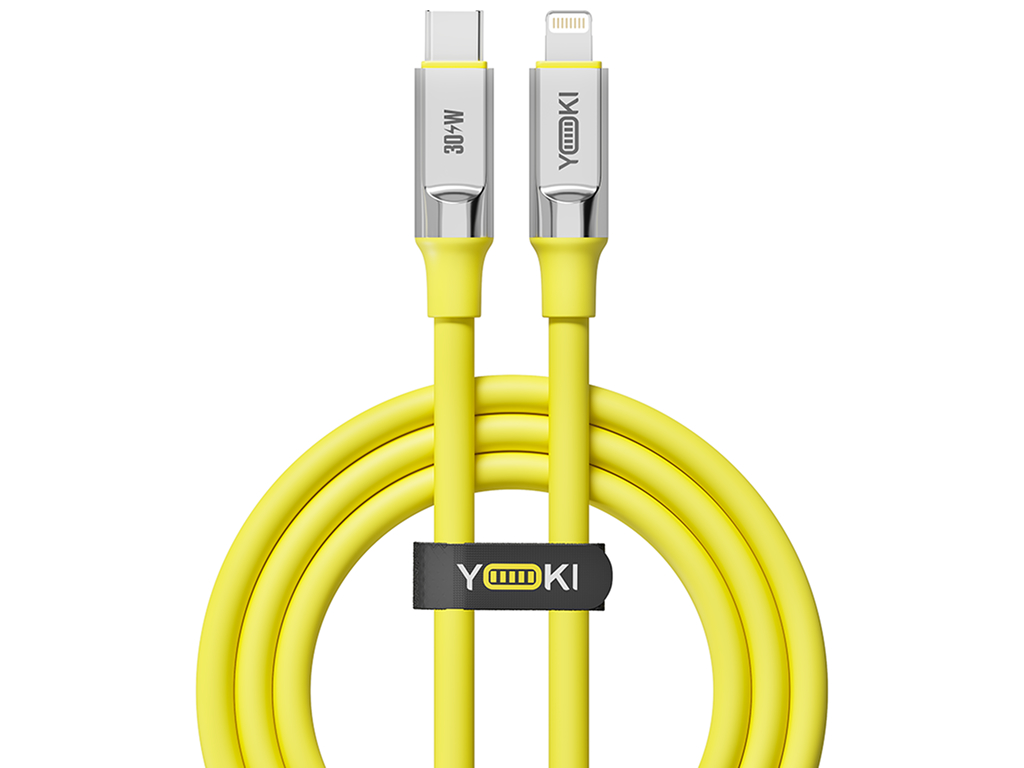 Кабель Yoki Ultra, Type-C - Lightning, 30W, 1,2м, Жовтий