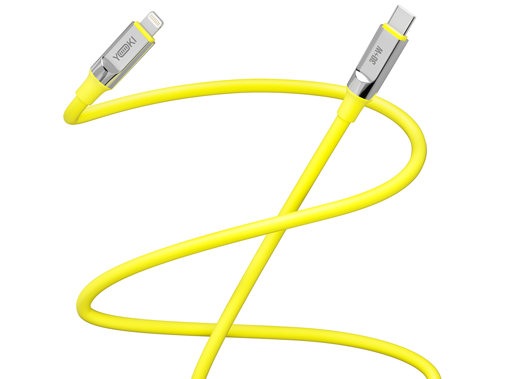 Кабель Yoki Ultra, Type-C - Lightning, 30W, 1,2м, Жовтий