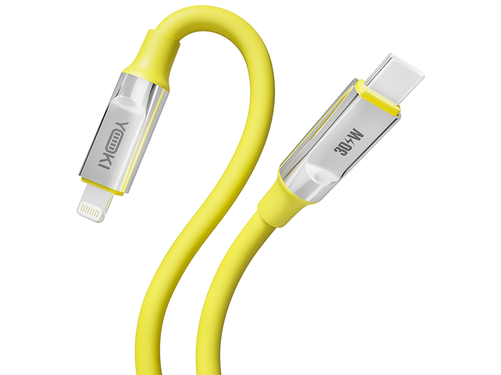 Кабель Yoki Ultra, Type-C - Lightning, 30W, 1,2м, Жовтий