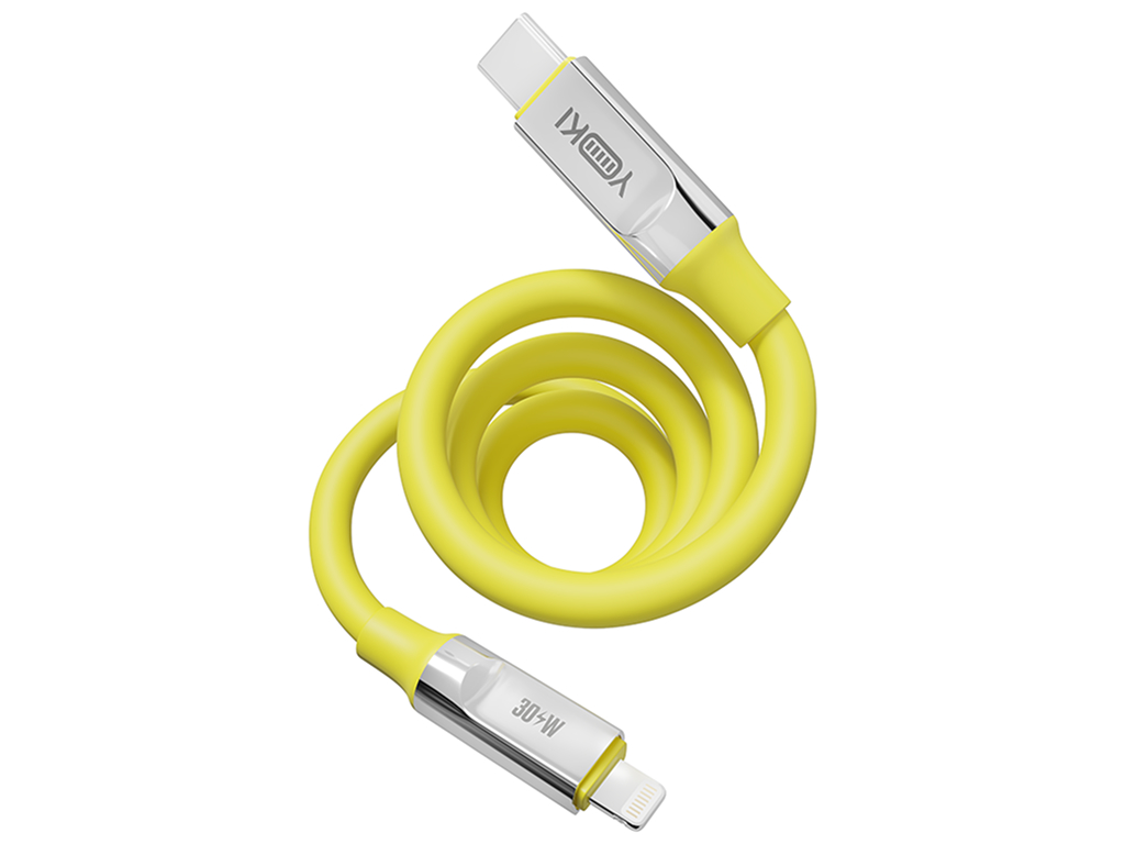 Кабель Yoki Ultra, Type-C - Lightning, 30W, 1,2м, Жовтий