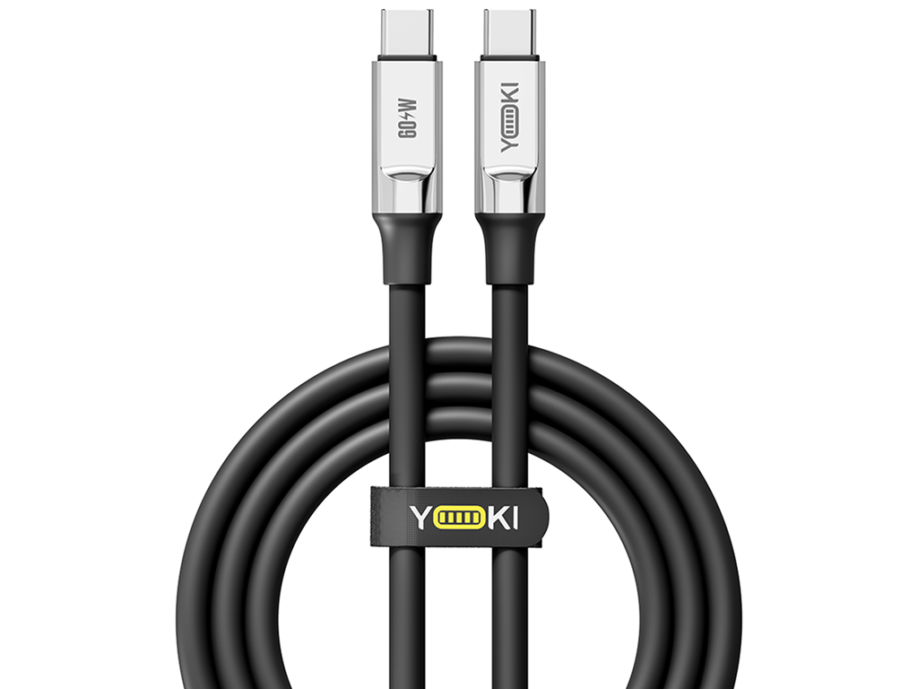 Кабель Yoki Ultra, Type-C - Type-C, 60W, 1,2м, Чорний