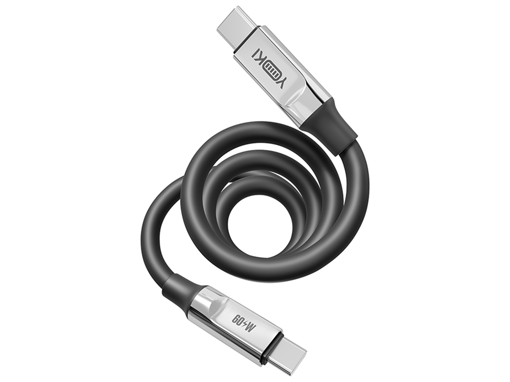 Кабель Yoki Ultra, Type-C - Type-C, 60W, 1,2м, Чорний