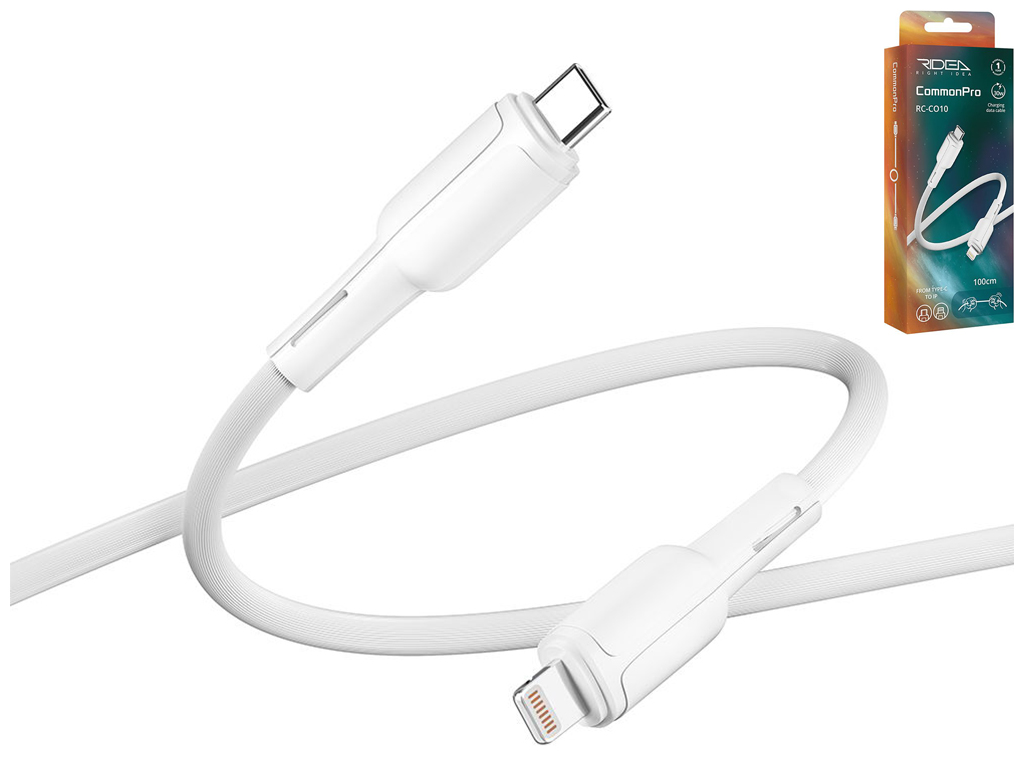 Кабель USB Ridea RC-CO10 CommonPro PD20W Type-C to Lightning Цвет Белый