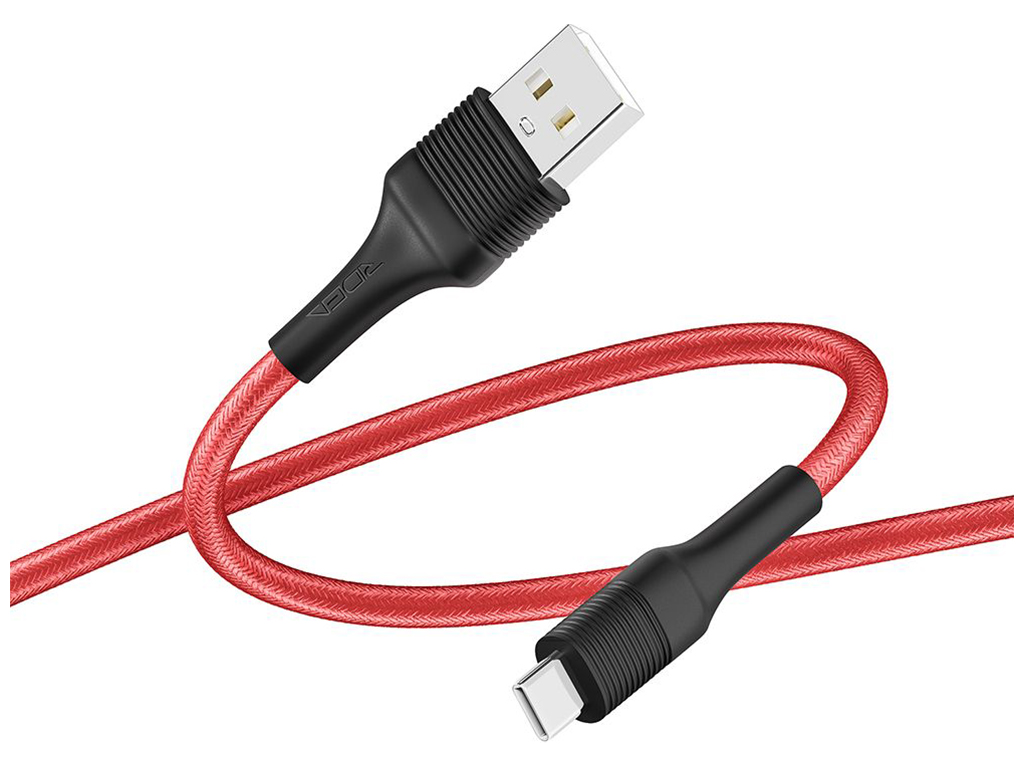 Кабель USB Ridea RC-ST74 StablePro Type-C 3A Цвет Красно-Черный