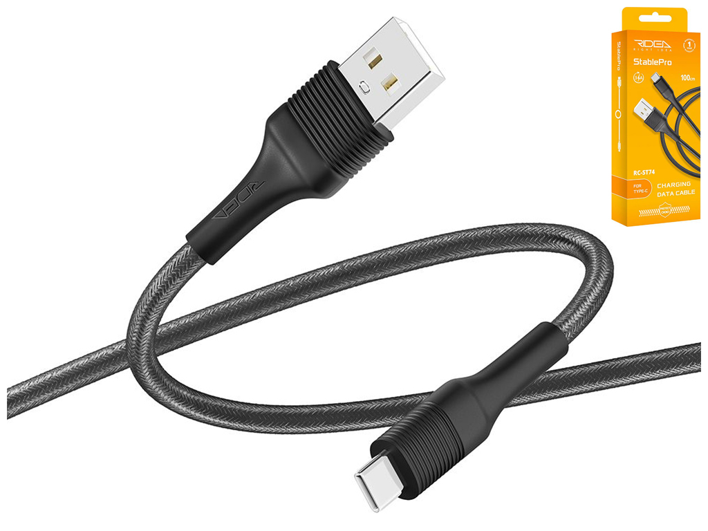 Кабель USB Ridea RC-ST74 StablePro Type-C 3A Цвет Черный