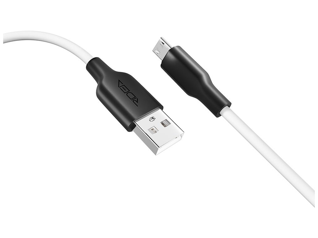Кабель USB Ridea RC-AI21 AirSiliconePro Micro 3A Цвет Бело-Черный