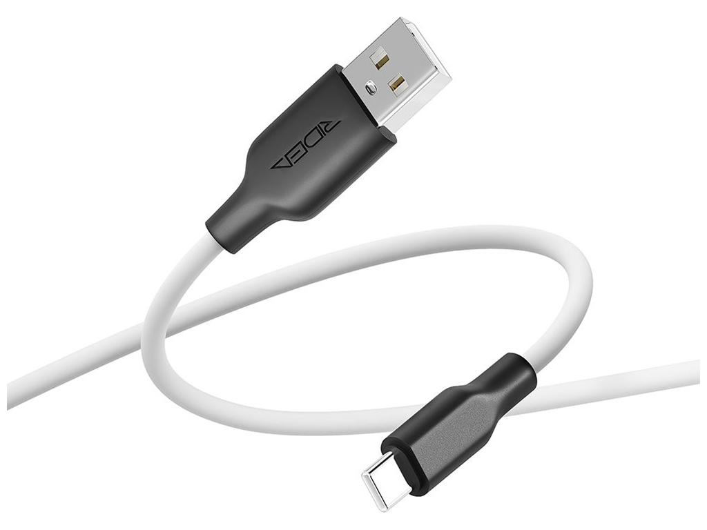Кабель USB Ridea RC-AI21 AirSiliconePro Type-C 3A Цвет Бело-Черный