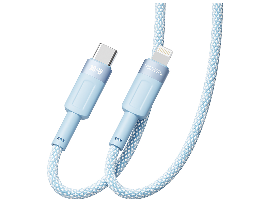 Кабель USB Ridea RC-CP43 ColorPro Type-C to Lightning 30W 1,2м Цвет Голубой