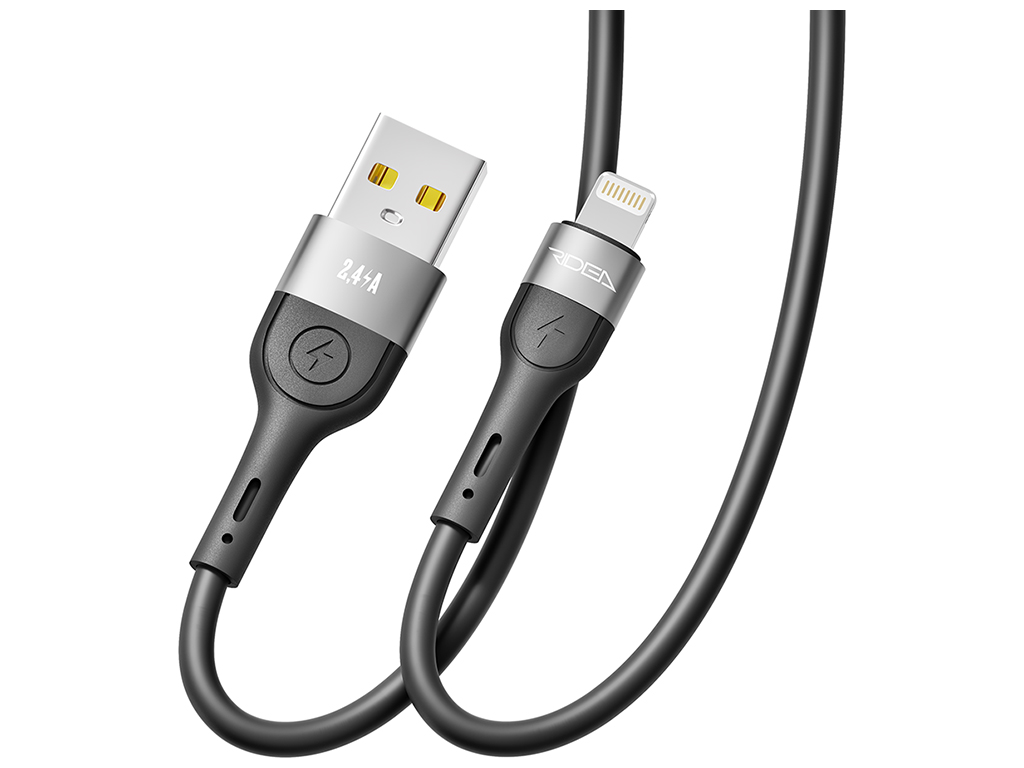 Кабель USB Ridea RC-XS51 X-Silicone Lightning 12W 1,2м Цвет Черный