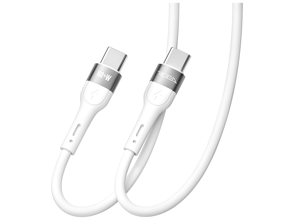 Кабель USB Ridea RC-XS51 X-Silicone Type-C to Type-C 60W 1,2м Цвет Белый