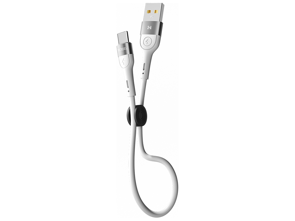 Кабель USB Ridea RC-XS51 X-Silicone Type-C 3A 0.25м, Цвет Белый