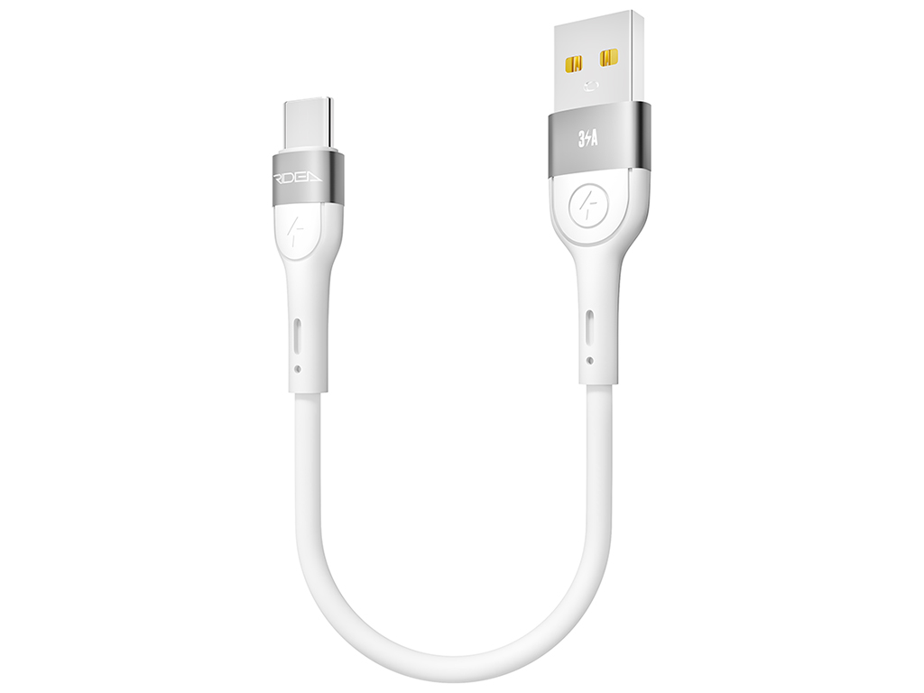 Кабель USB Ridea RC-XS51 X-Silicone Type-C 3A 0.25м, Цвет Белый