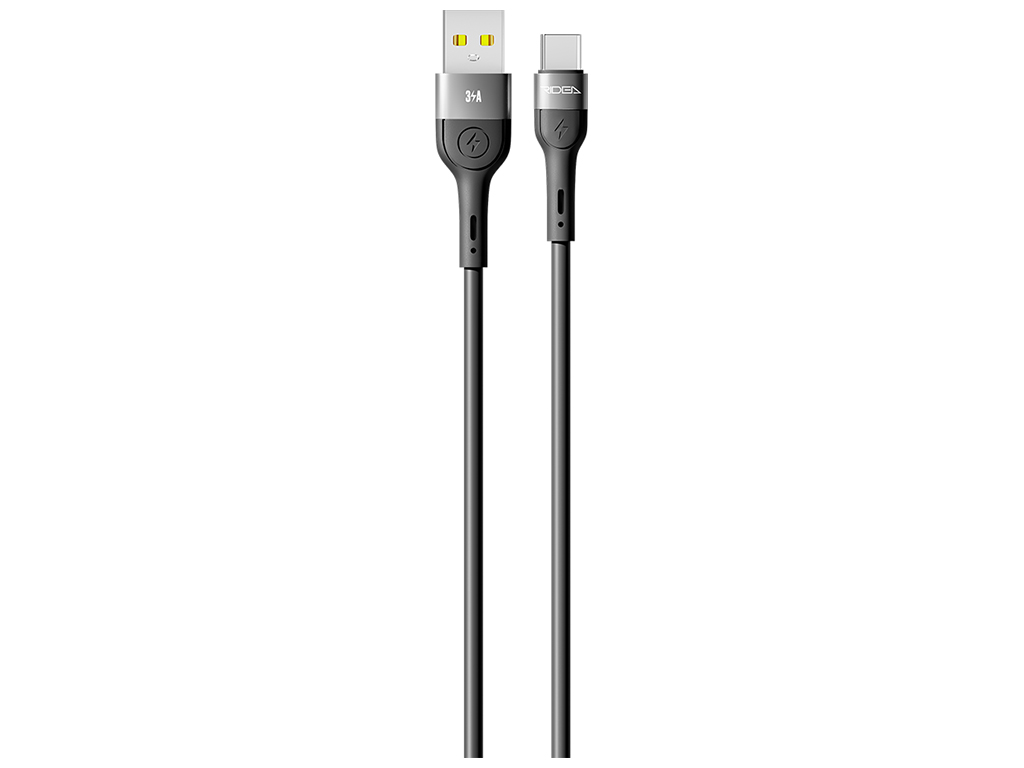 Кабель USB Ridea RC-XS51 X-Silicone Type-C 3A 2м, Цвет Черный