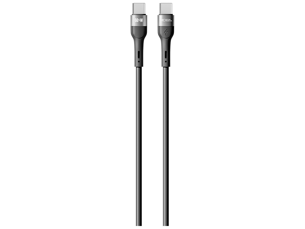 Кабель USB Ridea RC-XS51 X-Silicone Type-C to Type-C 60W 2м, Цвет Черный