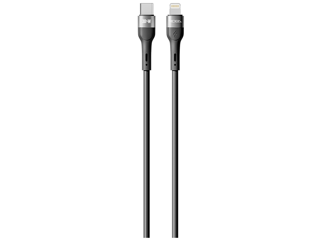 Кабель USB Ridea RC-XS51 X-Silicone Type-C to Lightning 30W 2м, Цвет Черный
