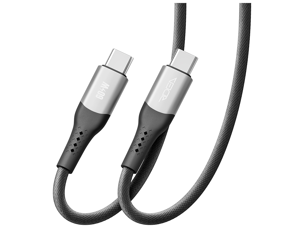 Кабель USB Ridea RC-US42 UltraStrong Type-C to Type-C 60W 1,2м Цвет Черный
