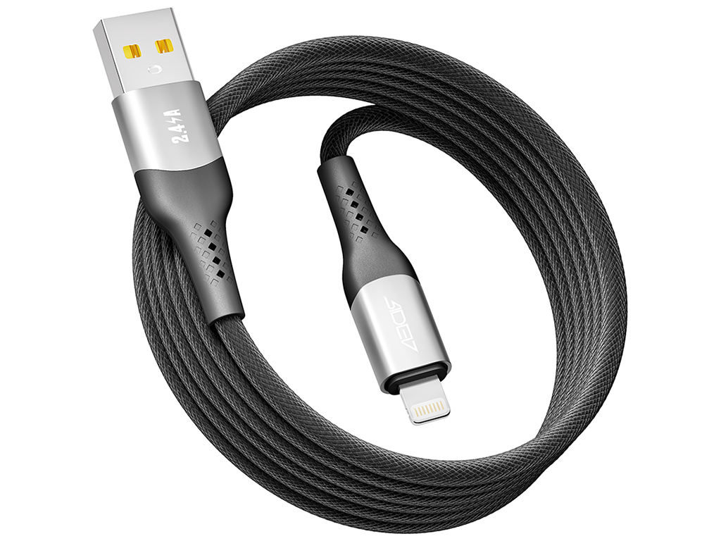 Кабель USB Ridea RC-US42 UltraStrong Lightning 12W 2м, Цвет Черный