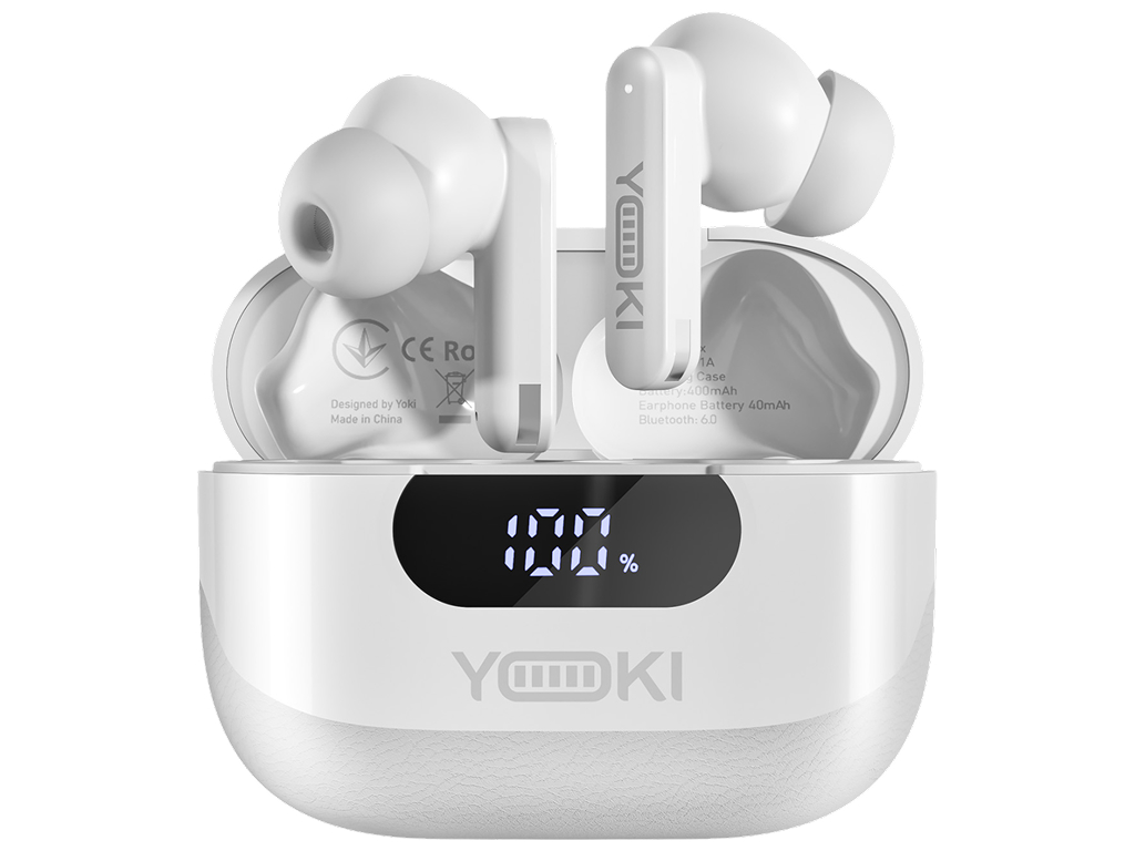 Наушники беспроводные Yoki Flex, Tws, Anc+Enc, Bluetooth 6.0, Ipx4