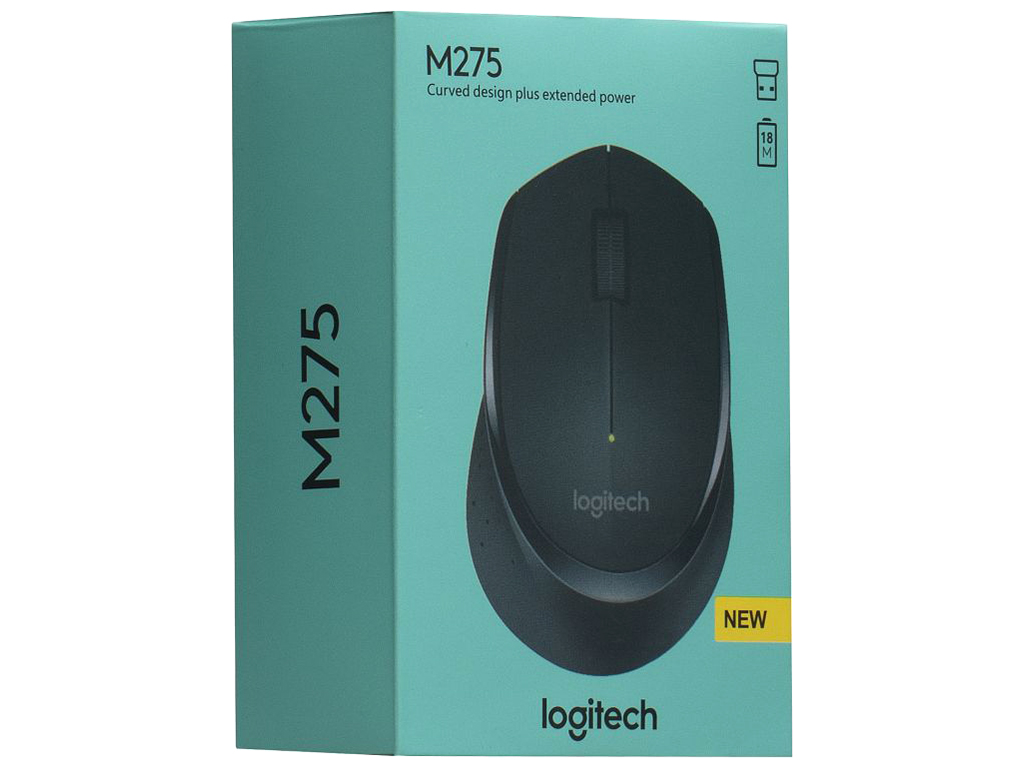 Беспроводная Мышь Logitech M275, Чёрный