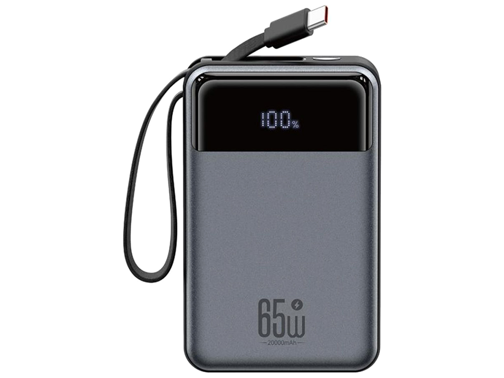 Универсальная мобильная батарея Power Bank XO PR267 65W, 20000mAh, цвет серый