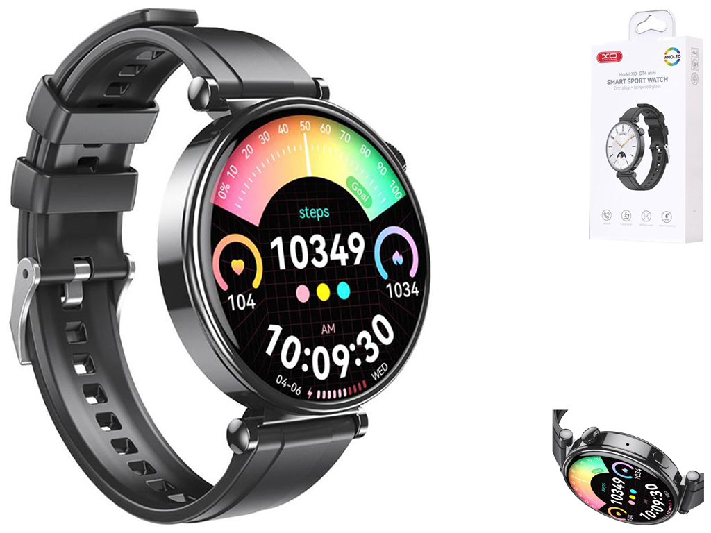 Смарт Часы XO GT4 mini AMOLED Цвет Черный