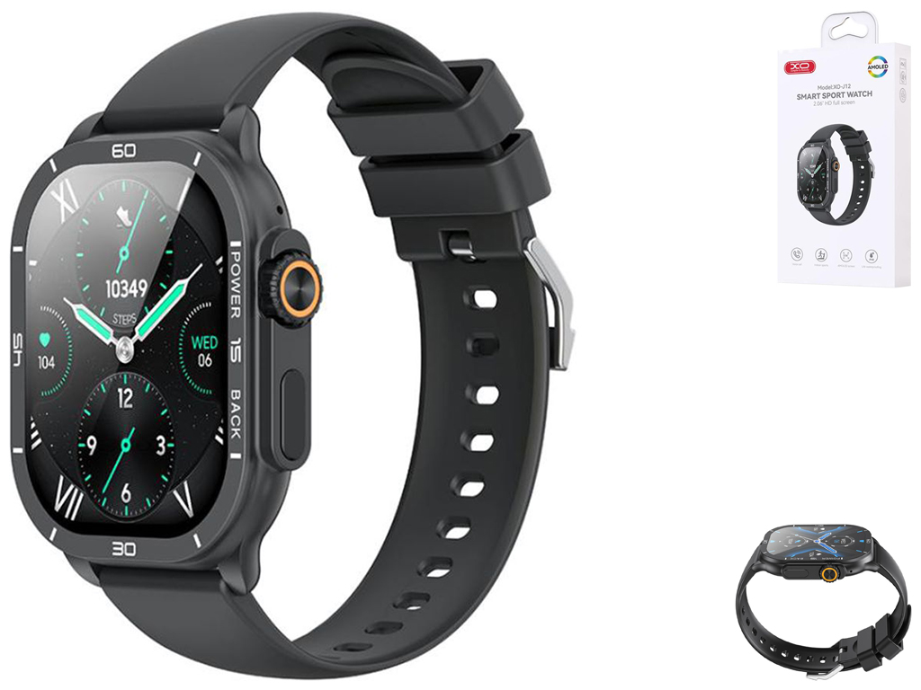 Купить Смарт Часы XO J12 AMOLED Цвет Черный недорого