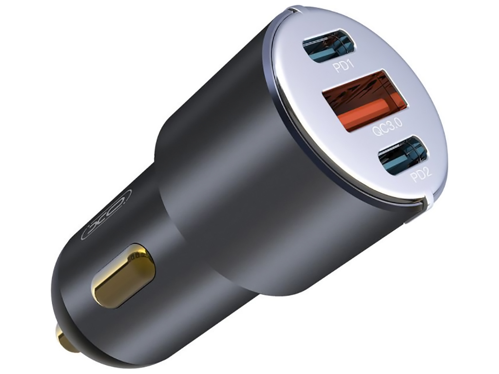 Автомобильное зарядное устройство XO CC45 PD30W PD+USB30W Shared 60W Metal Цвет Серый