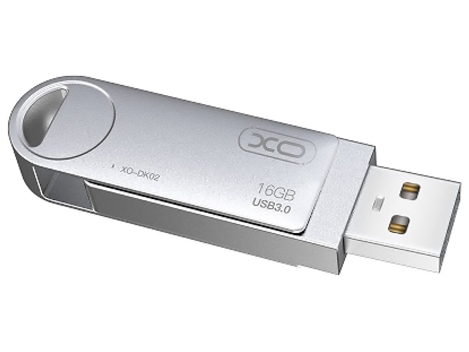 USB Flash накопитель XO DK02 USB3.0 128GB Цвет Стальной
