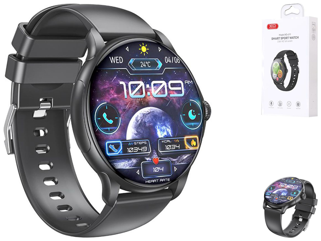 Смарт Часы XO J11 AMOLED Цвет Черный