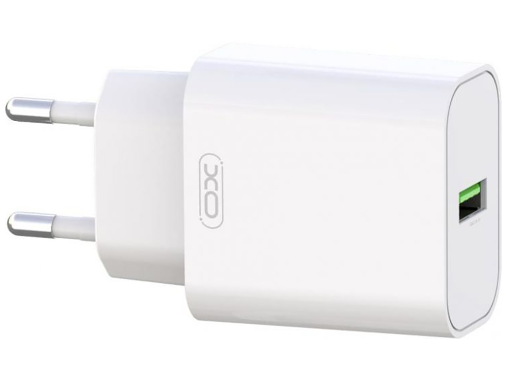 Сетевое Зарядное Устройство XO L103 1USB QC 18W Цвет Белый